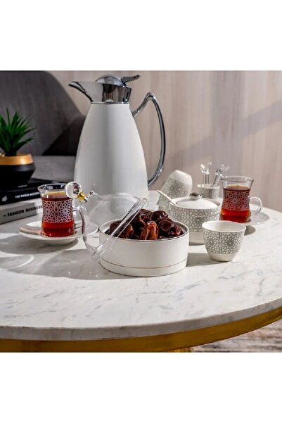 Dallaty white porcelain date bowl with lid 12.6*12.6*14 cm