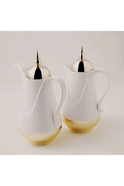 Dallaty 2pcs vacuum flask set 1L, white