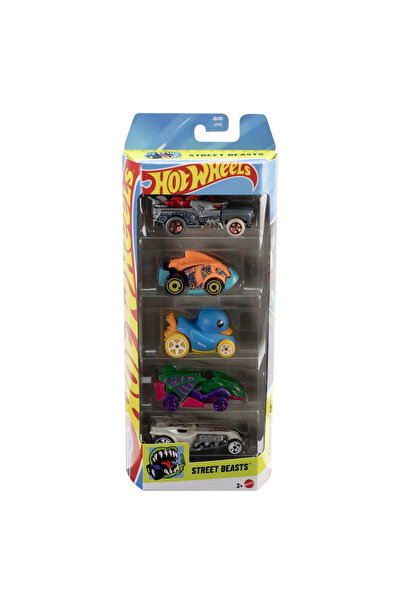 mattel SET OF 5 CARS HOT WHEELS STREET BEASTS