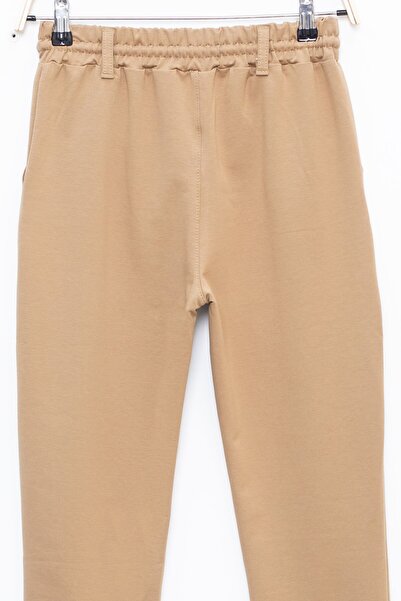 Cansın Mini Brown Double Leg Lace-Up Waistband Boys' Fabric Trousers 22679