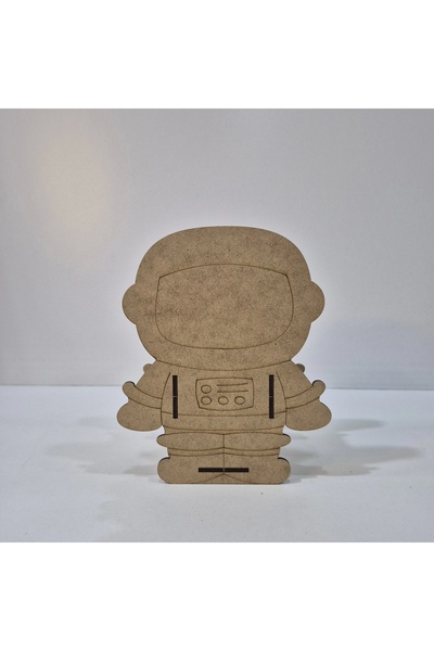 toptanetkinlikboyama Astronaut Figured Pen Holder Wooden Painting Set |   Educational and Fun Painting Activity for Kids |