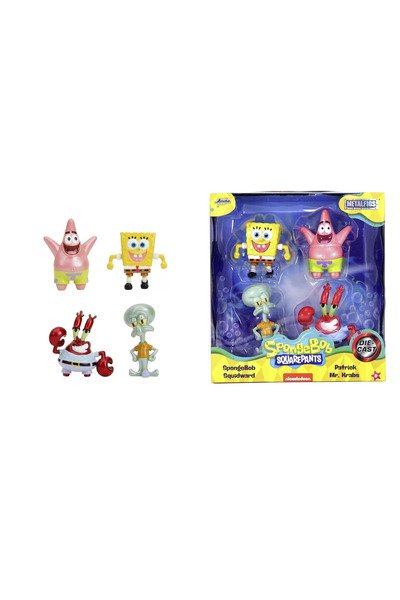 Simba JADA SPONGE BOB SET 4 METALLIC FIGURINES 6.5CM