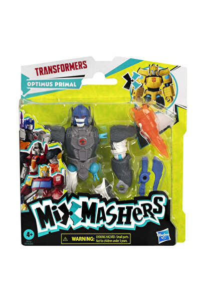 Hasbro Transformers mix mashers figurina optimus primal 12cm si accesorii, copii varsta 4 ani pana la 8 ani