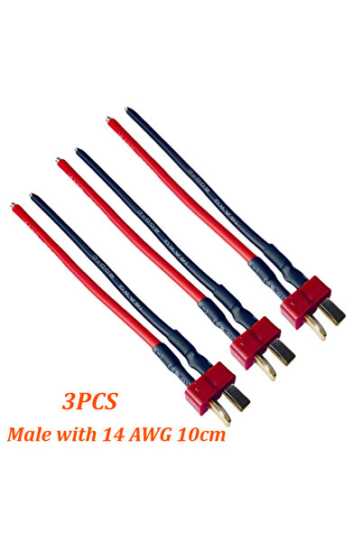Choice3 3PCS T-Plug male 100mm Deans connector T Plug Male Female Connector E...