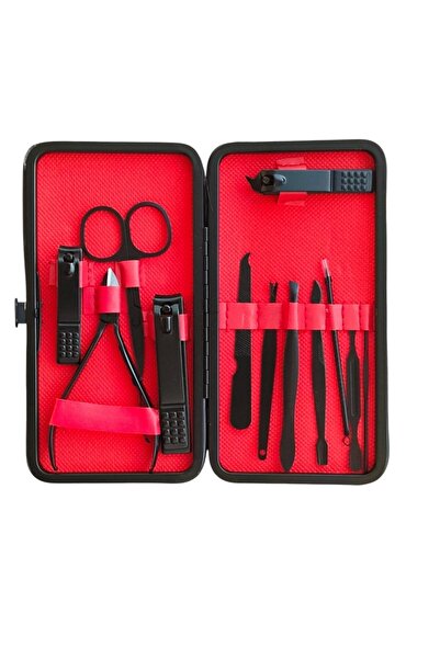 shopwave 13-Piece Manicure Pedicure Set with Bag Hand Foot Nail Care Kit Tweezers Scissors Blackhead Removal B