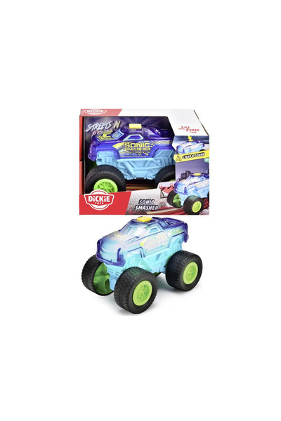 Simba Dickie masina de teren sonic smasher cu lumini si sunete 17cm, copii varsta 3 ani pana la 7 ani