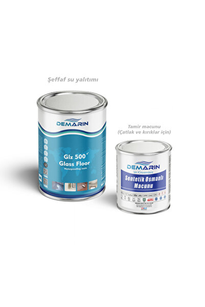 Demarin GLZ500 şeffaf su yalıtım seti (Su geçirmez macun + Su yalıtım boyası)
