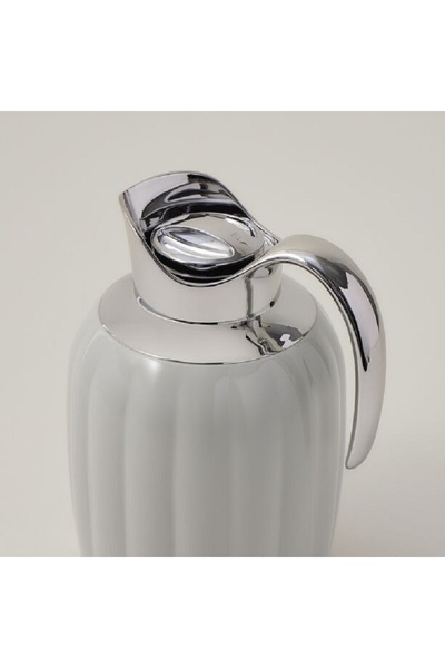 Dallaty Pumpk steel vacuum flask grey & chrome 1L
