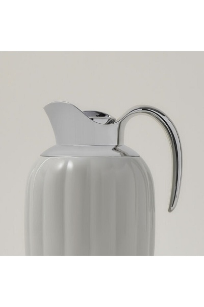 Dallaty Pumpk steel vacuum flask grey & chrome 1L