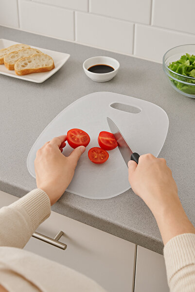 Pleksi Marketi Plexy Ice Color Design Oval Cutting Board--27X40Cm--1 Piece--