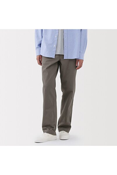 Muji بنطال تشينو واسع مغسول