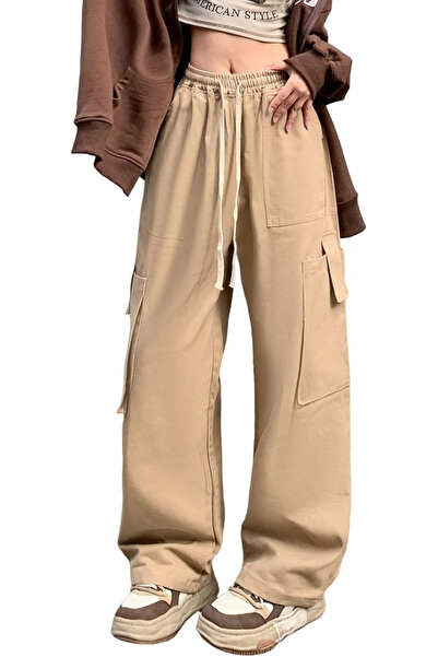 OEM Pantaloni largi, respirabili, de zi cu zi, kaki S