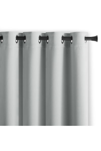 Amelia Home Blackout curtain with classic style rings, Juliette, density 230 g/m2, 140x270 cm, pastel gray