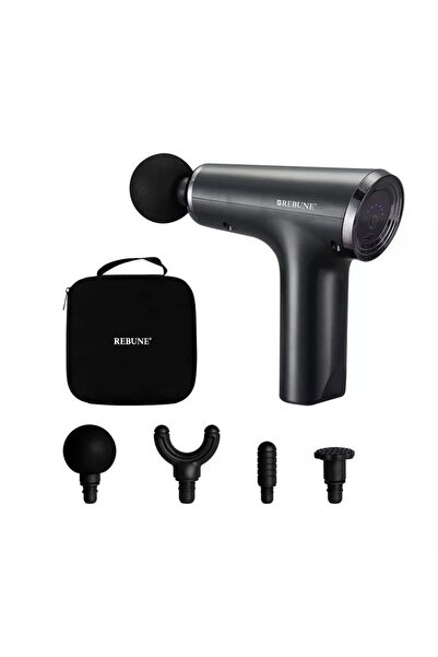 rebune مسدس تدليك، 4 رؤوس، كابل من النوع سي، حقيبة من مادة إي في إيه، 6 مستوي...