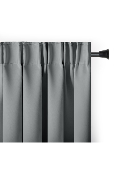 Amelia Home Blackout drapery with classic style drapery, Juliette, density 230 g/m2, 140x270 cm, light gray