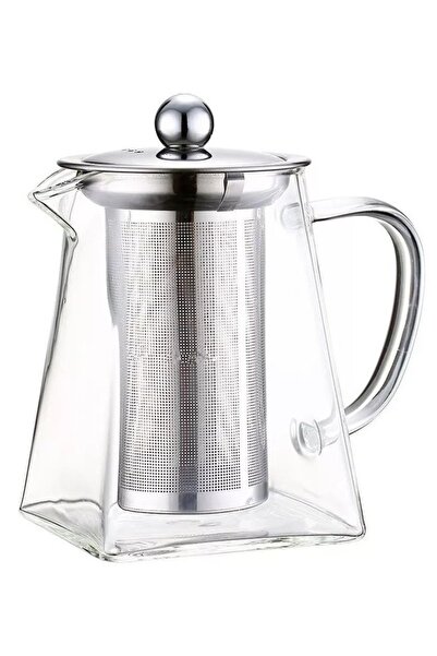 ELEGANT HOME 500ml Ribbed Clear Glass Teapot