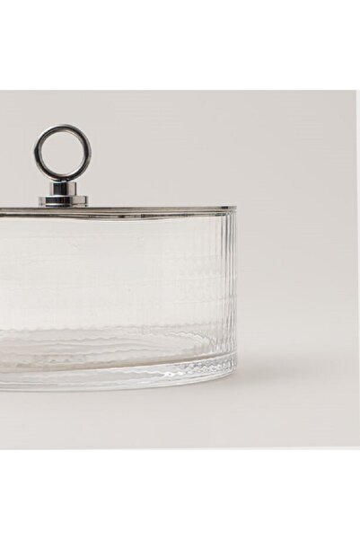 Dallaty glass date bowl with metal lid