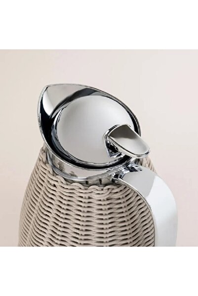 Dallaty Stainless Steel Vacuum Flask Rattan With Design Of Bamboo Grey 1L