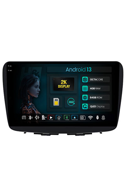HUB64 Navigatie 2K Suzuki Baleno, 4GB RAM, Octacore, Slot Sim 4G
