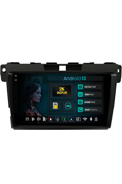 HUB64 Navigatie 2K Mazda CX-7 (2008-2013), 4GB RAM, Octacore, Slot Sim 4G