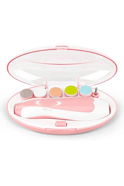 ShoppingAE مقص أظافر كهربائي للأطفال، مقص أظافر آمن للأطفال، مجموعة مبرد أظافر 6 في 1، وسادة تقليم وتلميع الأظافر