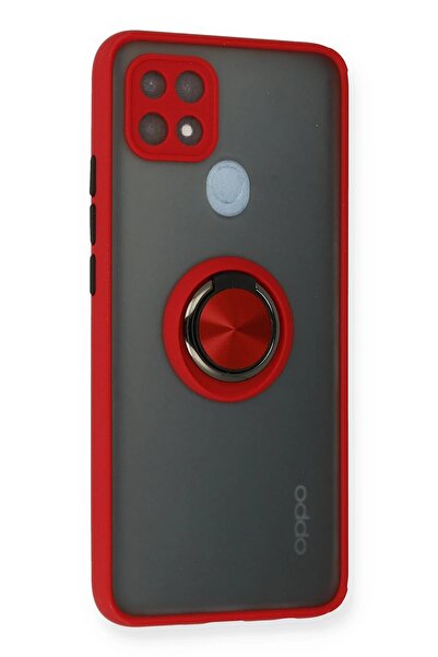 OEM Oppo A15 Case Montreal Ring Silicone Cover - Red-(5796) - Anindasepet4153-6011