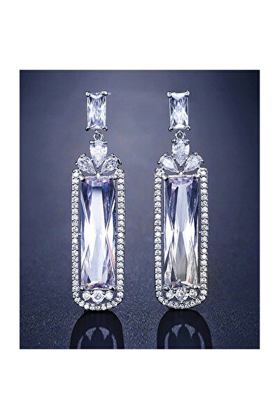 OEM Cercei lungi mireasa Baguette Crystals