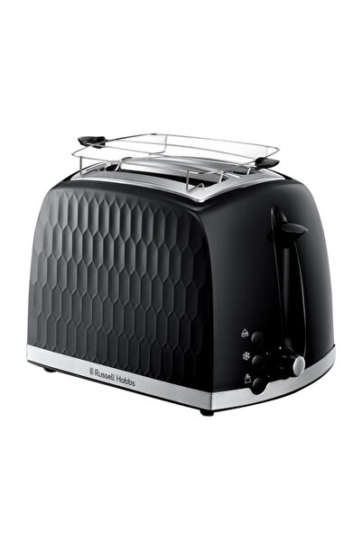 RUSSELL HOBBS 26061-56 Prăjitor de pâine, 850W, 2 felii, ridicare înaltă, fante largi, dezghețare, negru