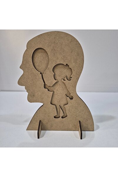 toptanetkinlikboyama Atatürk and Girl Child Wooden Painting Set – April 23 Themed (Unassembled)
