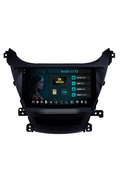 HUB64 Навигация 2K Hyundai Elantra (2012-2014), 4GB RAM, осемядрен процесор, ...