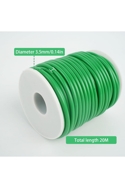 OEM Thick garden wire, malleable, coated in soft green silicone, 20 M roll