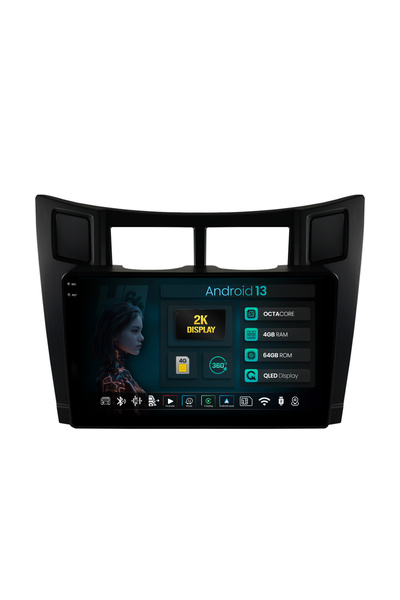 HUB64 Навигация 2K Toyota Yaris (2005-2012), 4GB RAM, осемядрен процесор, 4G ...