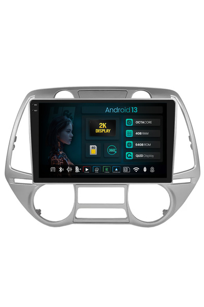 HUB64 Navigatie 2K Hyundai I20 (2008-2012), 4GB RAM, Octacore, Slot Sim 4G V2