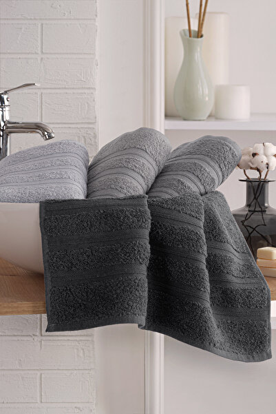 Acacia 4-Piece Towel Set High Absorbent Gla - Gray Tones 50X90 cm