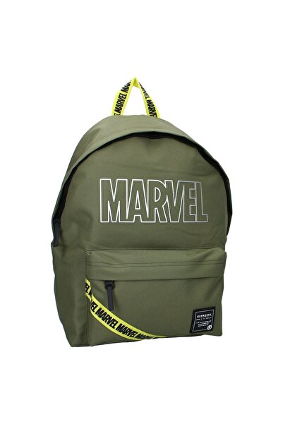 Marvel Schoolbag with 2 zippers, 43x30x14 cm, Green,