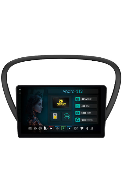 HUB64 Navigatie 2K Peugeot 607 (2004-2011), 4GB RAM, Octacore, Slot Sim 4G