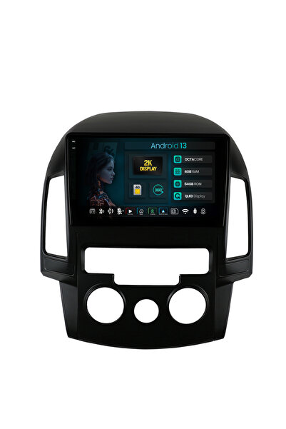 HUB64 Navigatie 2K Hyundai I30 (2007-2012), Clima Manuala, 4GB RAM, Octacore,...