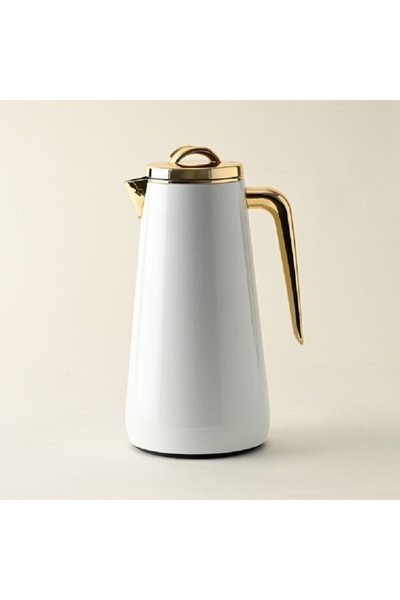 Dallaty Eve set of 2 steel vacuum flask white & gold