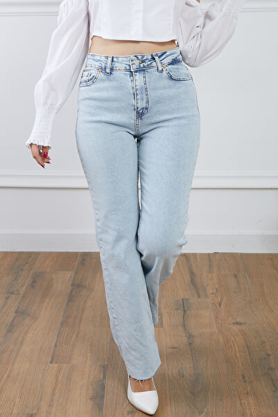 DPARİS High Waist Cut Leg Jeans