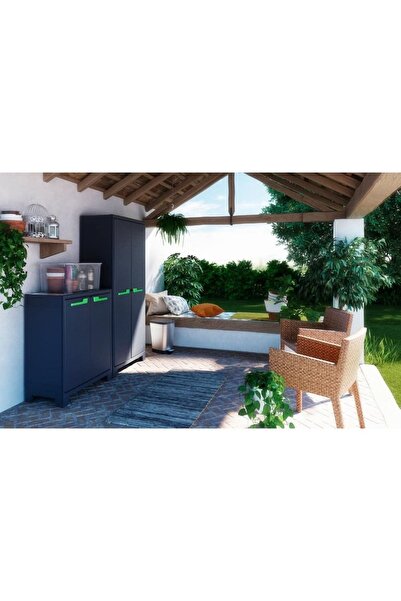 Keter Keter garden cabinet, made of plastic, adjustable legs, ergonomic handles, 2 doors, 4...