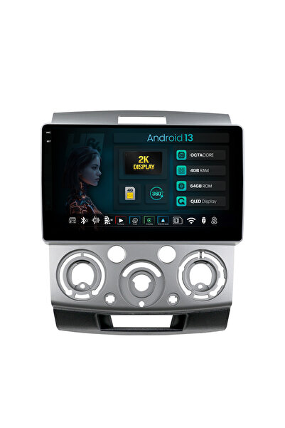 HUB64 Navigatie 2K Ford Ranger / Mazda BT50 (2007-2012), 4GB RAM, Octacore, S...