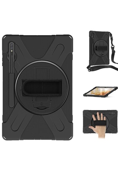 Khayra Samsung Galaxy T737 Tab S7 Fe 12.4 Case Amazing Tablet Cover - Black-(5796) - Eszaoc4868-5098