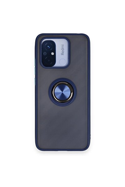 UStores Xiaomi Redmi 12C Case Montreal Ringed Silicone Cover - Navy Blue-(5796) - Voanfd4260-5105