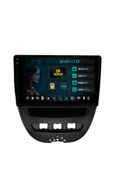 HUB64 Navigatie 2K Toyota AYGO / Citroen C1 (2005-2014), 4GB RAM, Octacore, S...