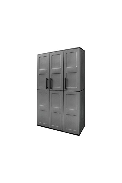 ArtPlast Garden cabinet, made of polypropylene, with steel hinges, with 3 doors and an open space...