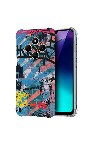 bestcase Carcasă spate antișoc pentru Poco C75 / Redmi 14C / A4, Graffiti Wal...