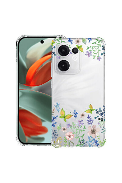 bestcase Carcasă spate antișoc pentru OPPO Reno13 F 5G, fluture, flori, 19882...