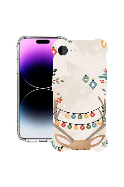 bestcase Carcasă spate antișoc pentru Apple iPhone 16e, model ren de Crăciun,...