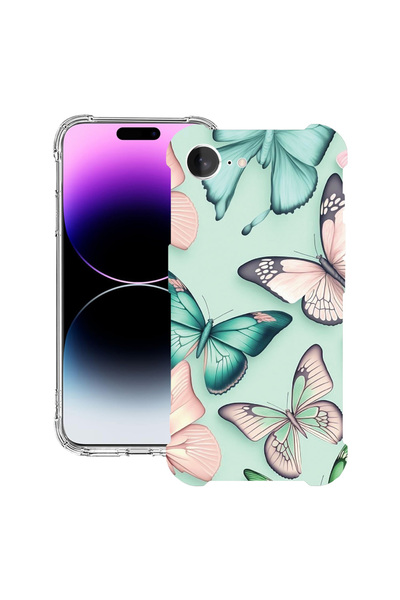 bestcase Удароустойчив калъф за Apple iPhone 16e, модел пеперуда, 1988231 AS ...