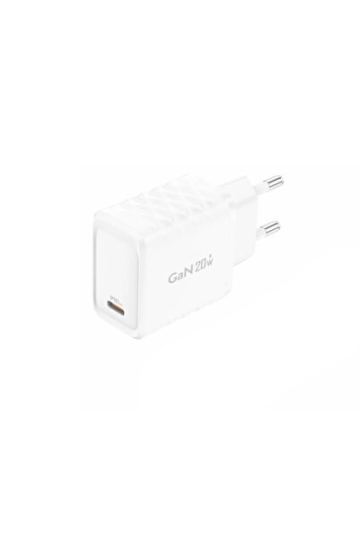 FONENG Încărcător de rețea, PD 20W, port USB-C, încărcător GaN EU55, 5V/3A, alb